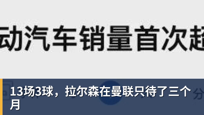 华体会体育13场3球,拉尔森在曼联只待了三个月